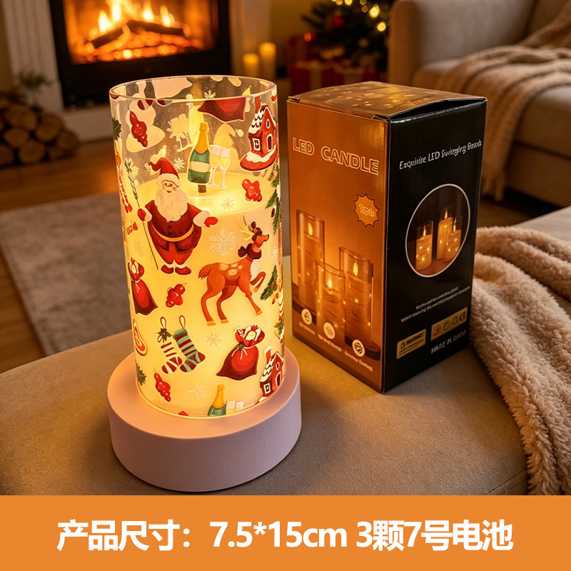 Lámpara de vela electrónica transfronteriza LED cera simulada fiesta de Navidad decoración de cumpleaños sin humo luz de atmósfera personalizada