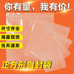 正方形の自己密封袋の現物peの正方形の自己密封袋の密封袋の正方形の透明な自己密封袋の正方形