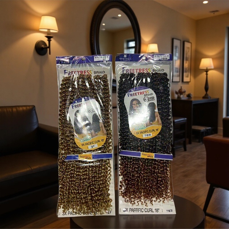 3X PACIFIC CURL 18inch Freetress Braid CROCHET