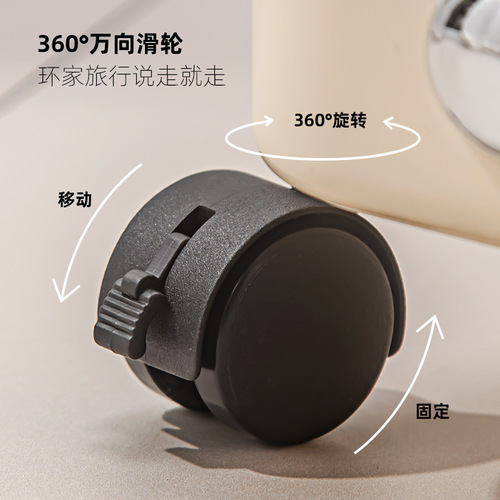 ins cream style storage trolley mobile food delivery car living room hotel high speed rail snacks fruit drink storage