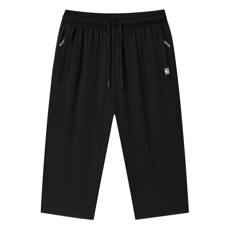 Pantalones casuales de nuevo estilo, pantalones de seda de hielo para hombres, pantalones con aire acondicionado para hombres, deportes transpirables, pantalones cortos de ocio, trajes de alta calidad