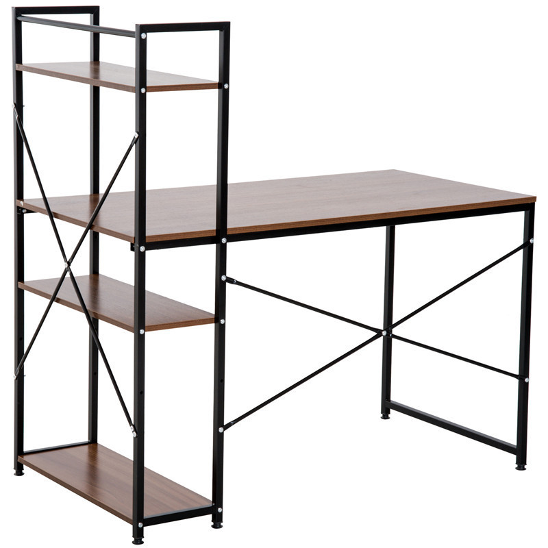 Computer Desk Pc Workstation Laptop with Four-Layer Open Bookshelf Suitable for Home Office Free Combination