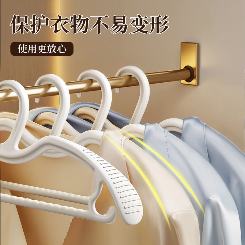 短颈宽肩防滑衣架家用挂衣服无痕衣撑收纳加粗加厚防肩角晾衣架子|undefined