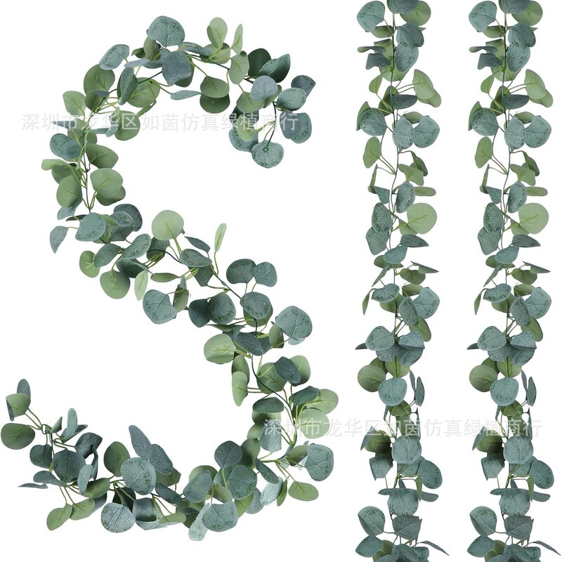 Cross-Border Artificial Green Plant Vines, Eucalyptus Leaves, Fake Flower Pendants, Christmas Garland Decorations, Artificial Flowers, Eucalyptus Leaves Cross-Border Artificial Green Plant Vines, Eucalyptus Leaves, Fake Flower Pendants, Christmas Garland Decorations, Artificial Flowers, Eucalyptus Leaves
