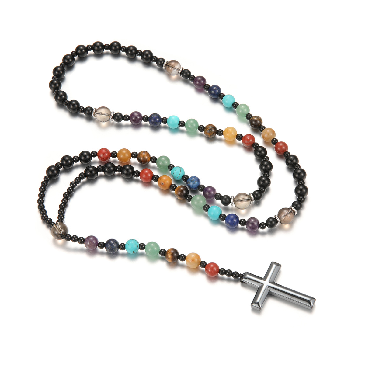 1 Piece Quantity Retro Geometric Mixed Materials Unisex Necklace Men Pendant Necklaces