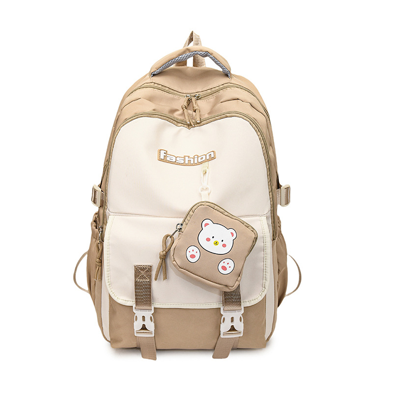 Nueva moda casual transfronteriza, anti-salpicaduras de agua, tela Oxford de gran capacidad, mochila escolar para estudiantes de secundaria y preparatoria, mochila para hombres y mujeres