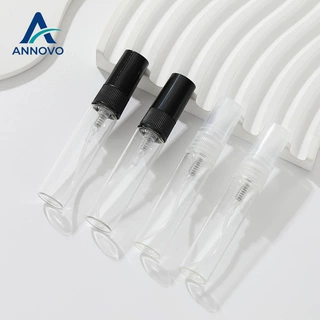 5ml透明香水小样分装瓶黑色塑料盖旅行便携装分装瓶透明玻璃瓶