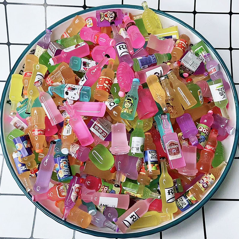 Star DIY Luminous Small Bottle Wholesale Mini Wine Bottle Resin Accessories Small Jewelry Foreign Wine Bottle Simulated Beverage Bottle