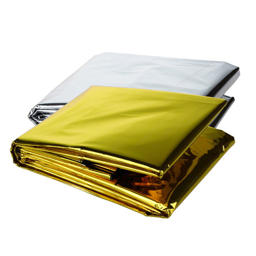 Emergency Blanket Outdoor Camping Portable Insulated Blanket Disposable Survival Emergency Blanket Cold Protection Sunshade Survival Blanket