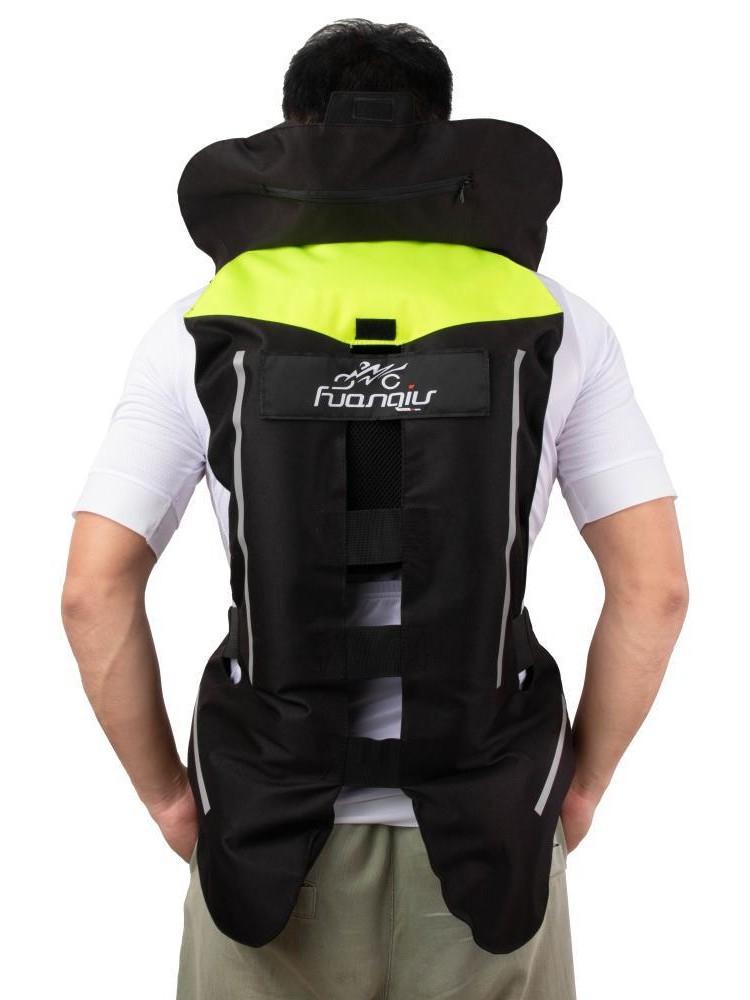 Nuevo tipo de motocicleta airbag chaleco de equipo de carreras ropa de cabina inflable anti-caída chaleco reflectante de seguridad