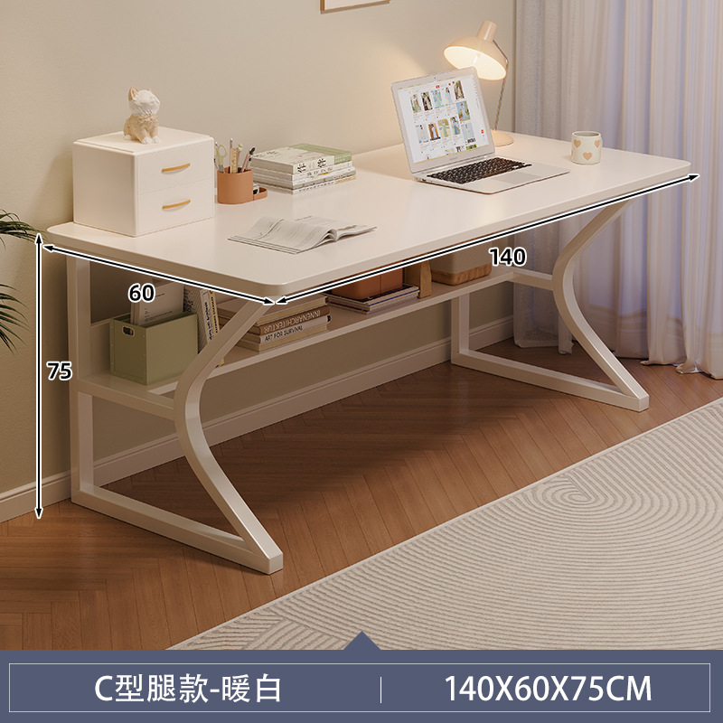 Mesa de computadora de dos personas mesa de escritorio para estudiantes de estudio en el hogar escritorio de dormitorio pequeño escritorio escritorio minimalista escritorio de oficina blanco