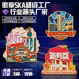 免费打样金属烤漆校徽企业logo荣誉奖章定做纪念制作胸章徽章定制