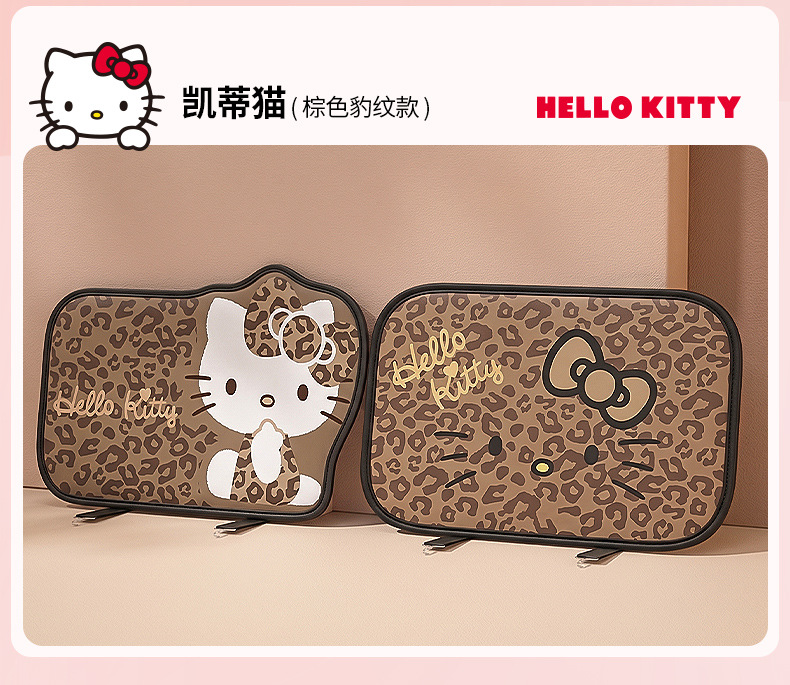 Car anti-kick mat for the rear seat, cute cartoon KT cat, 2026 new model, children's car anti-dirt and anti-wear mat, car interior decoration