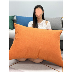 亚麻沙发靠背靠垫大尺寸靠枕客厅长方形抱枕套罩 ×