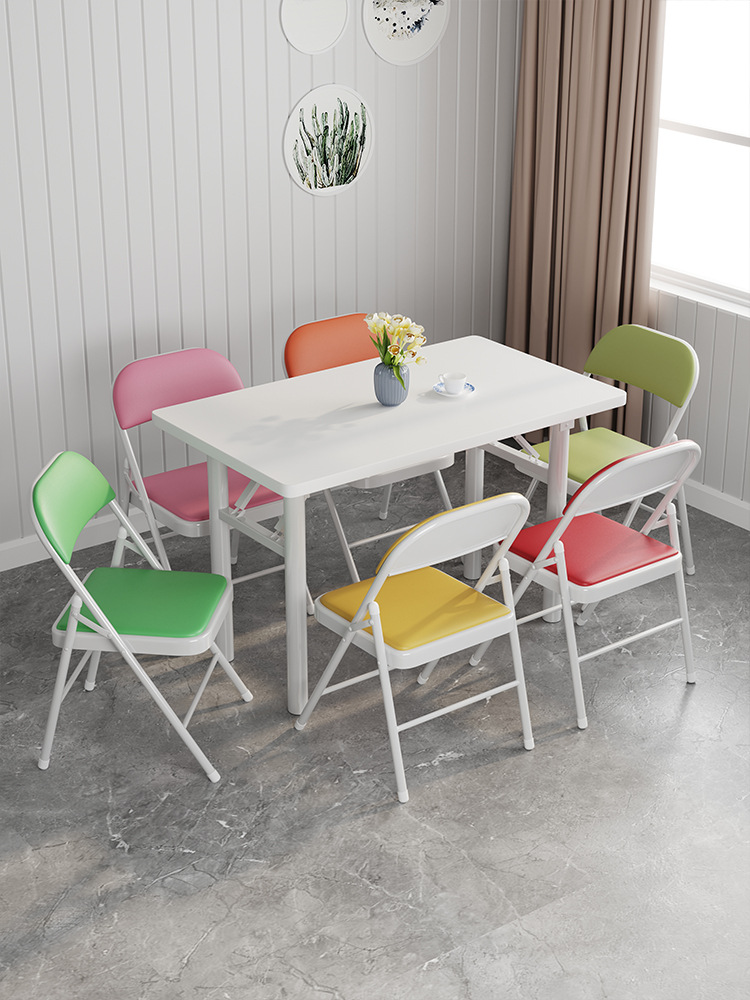 Folding chair, minimalist home chair, office chair, bedroom stool, backrest dining chair, computer seat, small dormitory, college student