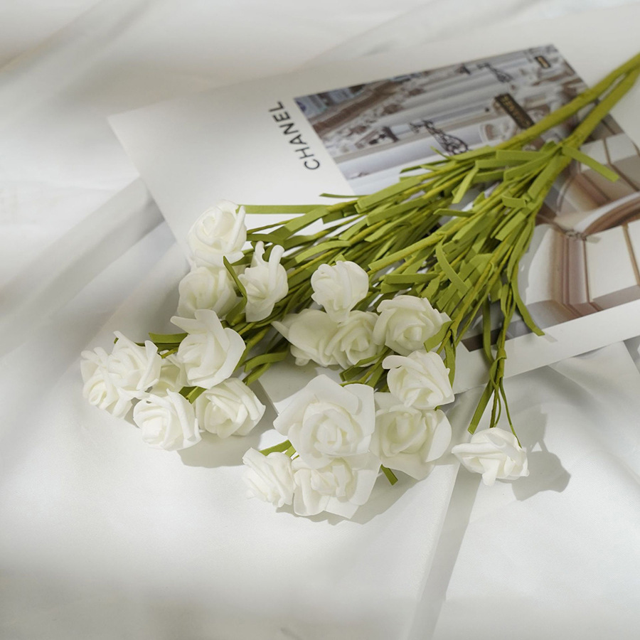 Imitation Pastoral Handmade Small Rose Flower Flower Arrange Foam Flower Home Freehand Dried Flower Living Room Fake Flower Decoration