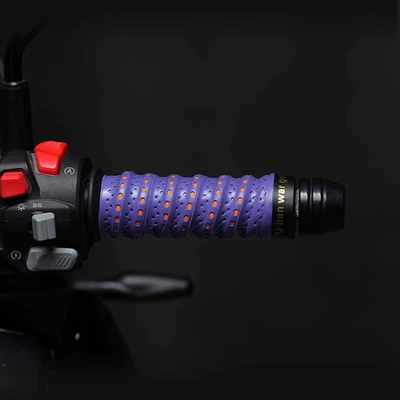 Colorful Summer Non-Slip Soft | Motorcycle Handle Cover - handlebar-tape-purple-1-pack-anti-slip-and-sweat-absorbent