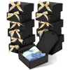 Black gift box, golden hair band