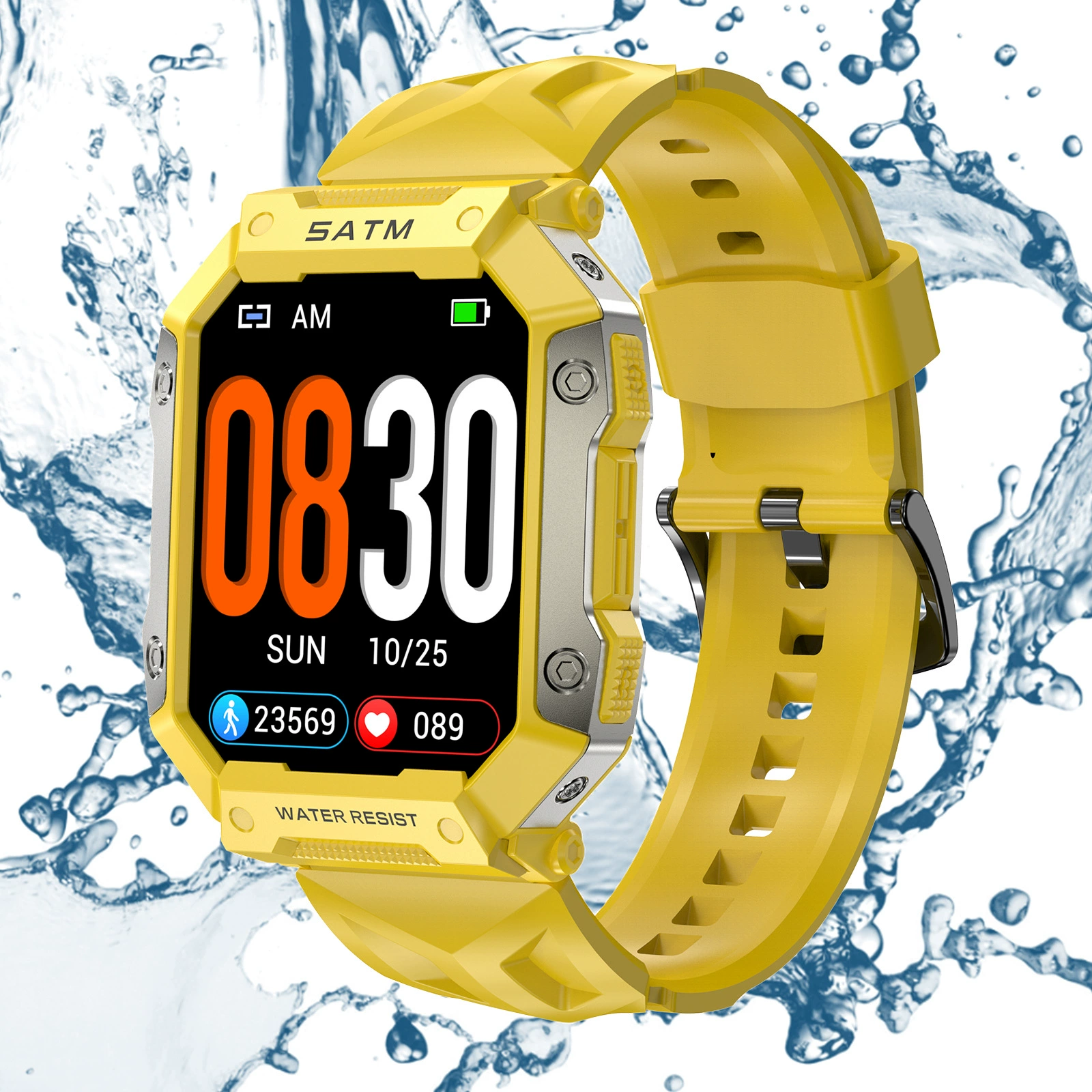 Travel waterproof bracelet protected from dust, water and shock, tracks heartbeat