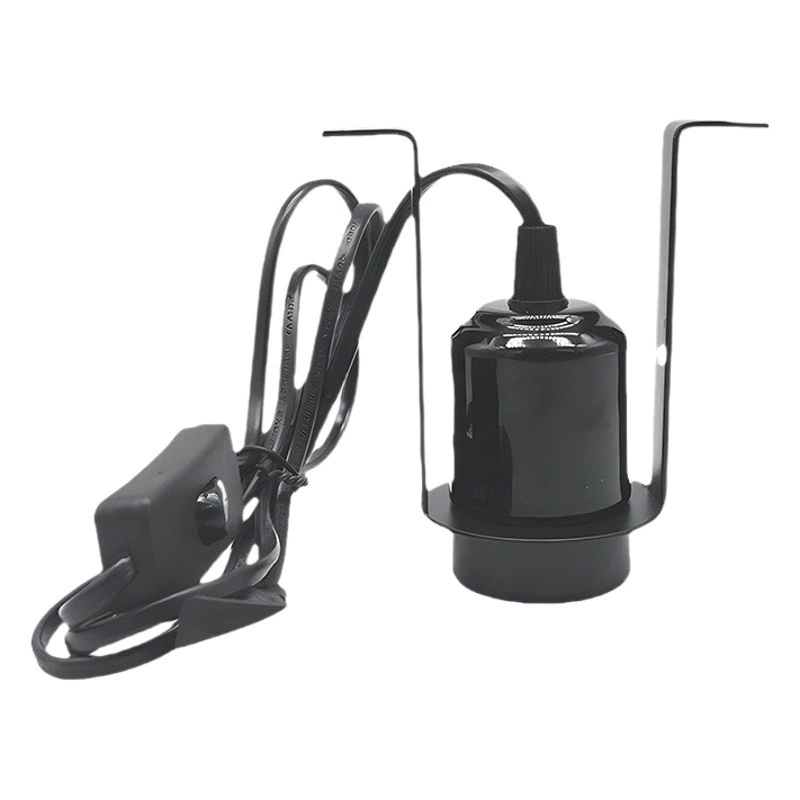 Коробка для черепах на гусеничном ходу для лазания Черный держатель лампы керамический держатель лампы держатель нагревательной лампы термостойкий держатель лампы с переключателем шнура питания