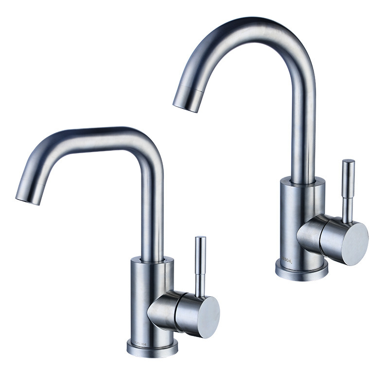 304 stainless steel faucet wash basin hot and cold faucet toilet bathroom cabinet mixing faucet household 304 stainless steel faucet wash basin hot and cold faucet toilet bathroom cabinet mixing faucet household