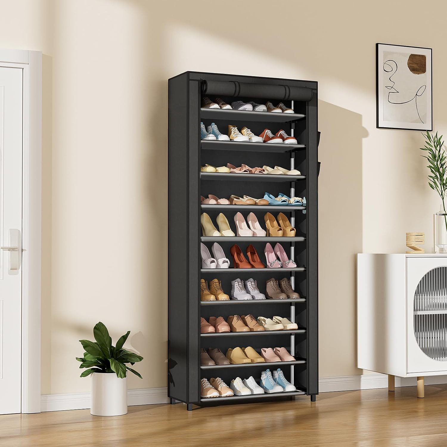 Transfronterizo simple a prueba de polvo gabinete de zapatos 12mm grueso montaje rack de zapatos multicapa de almacenamiento a prueba de humedad rack de almacenamiento