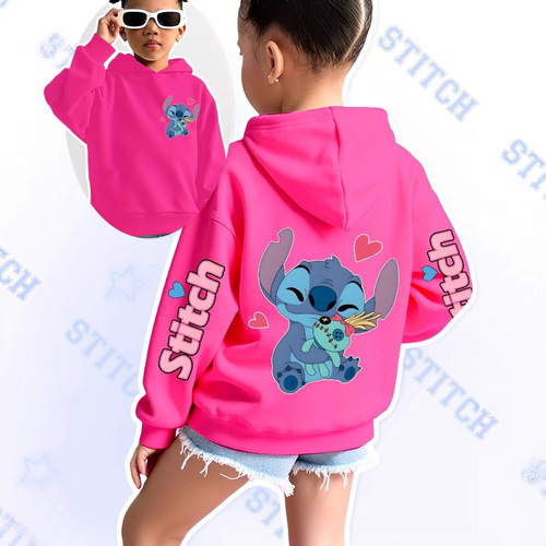 Shidizai spring and autumn casual sweater for middle and middle children's neutral cartoon sports long-sleeved hoodie children's top