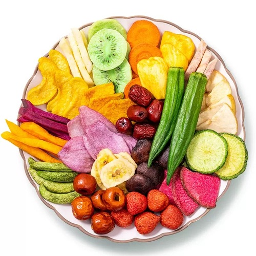 Comprehensive Fruit and Vegetable Crisps Mixed Bag Dried Fruit and Vegetable Snacks for Pregnant Women and Children Okra Crisps