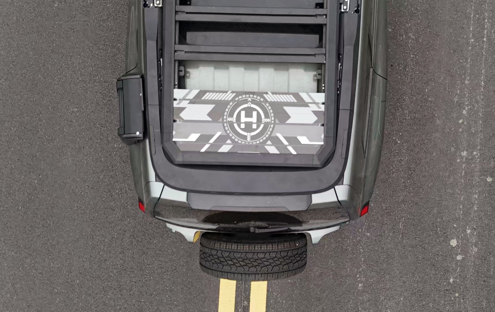 dark blue 318 roof rack ladder side account car off-road modified roof platform outdoor storage travel rack