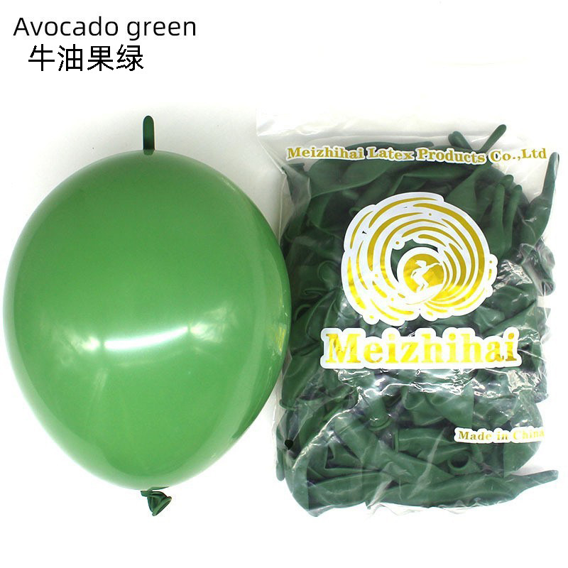 Macaron cola globo al por mayor globo de boda amor forma cadena cinturón decorativo aguja cola globo Día de San Valentín