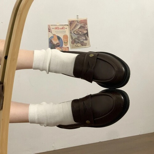 Simple and fashionable jk small leather shoes, uniform, skirt, thick and single shoes, 2026 spring new style Japanese all-matching loafer shoes for women