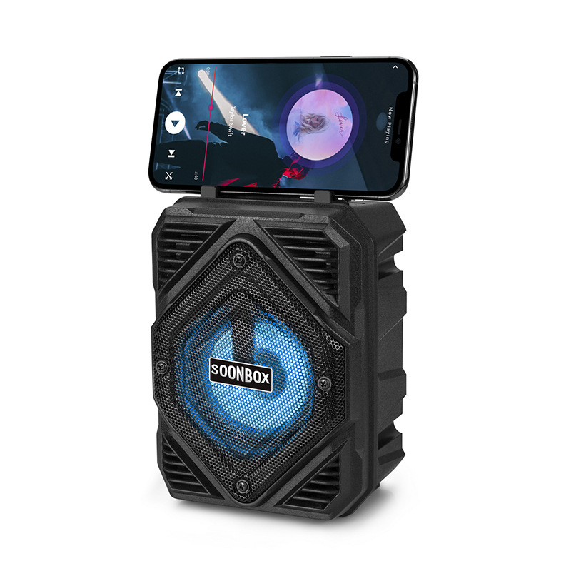 SOONBOX私模S9蓝牙音箱户外手提派对带手机支架TF卡USB跨境小音箱