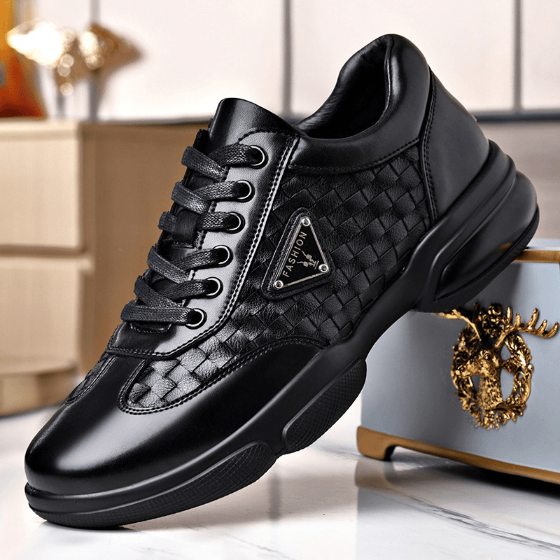 2025 primavera nueva moda casual y cómoda de moda universal zapatos de skate de hombre de moda zapatos de cuero transpirables para hombres