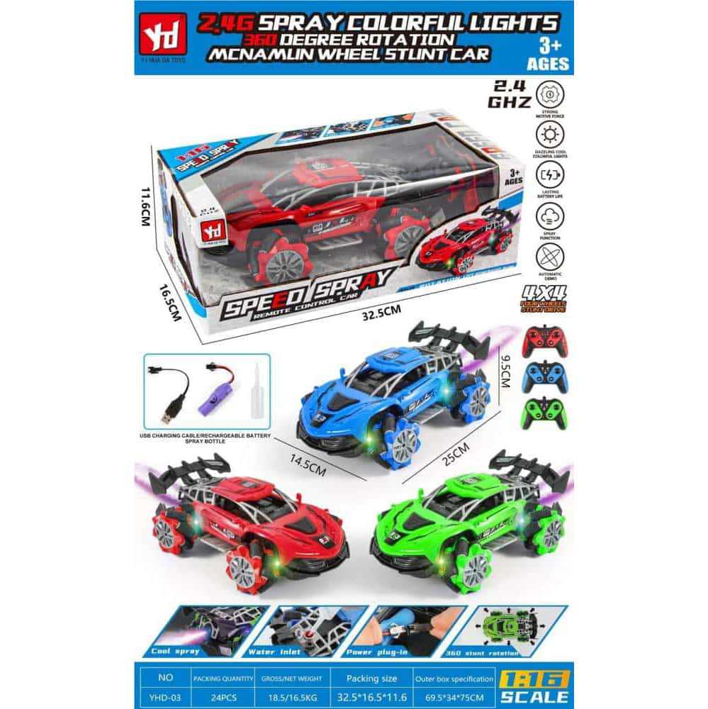 Cross-border 4WD spray cross-country escalada 2.4G control remoto coche de juguete de carreras de deriva regalo de cumpleaños para niños