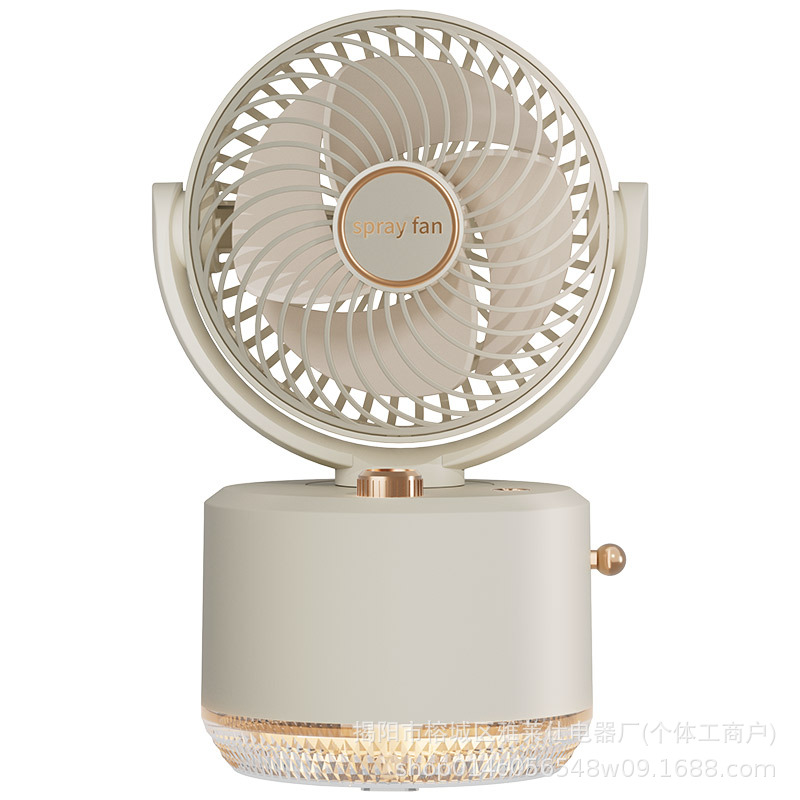 [Amazon Hot Sale] ventilador de escritorio al aire libre circulación de gran viento para el hogar visualización digital ventilador triángulo de doble propósito