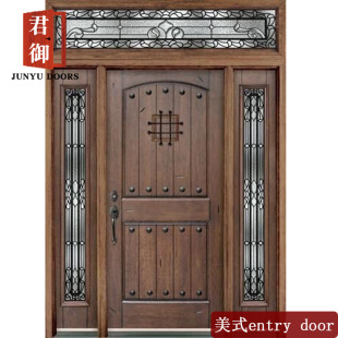 american red oak solid wood retro iron decorative piece door