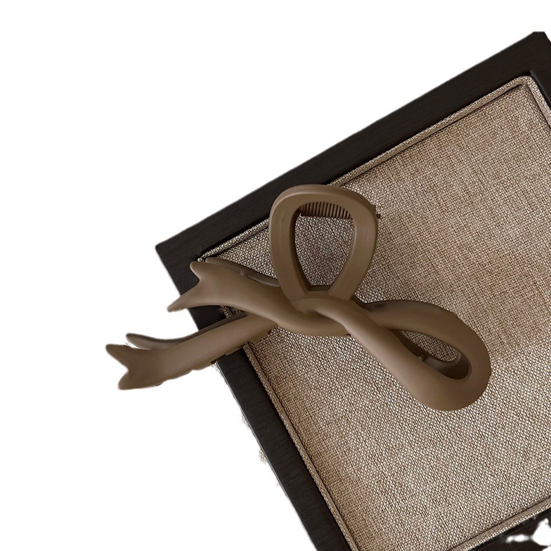 Forcina per capelli con fiocco satinato autunnale e invernale per donna 2023 nuova impugnatura di alta qualità con grande nastro a forma di squalo, clip abbinabile_voghion.com