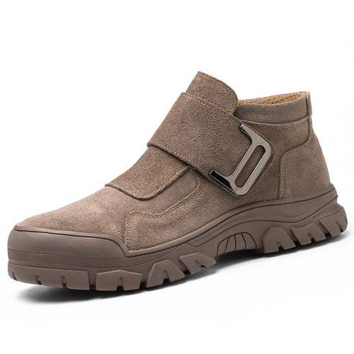 Manufacturer wholesale genuine leather anti-spark welder shoes wear-resistant anti-slip labor protection shoes men's anti-smash and puncture protective work shoes