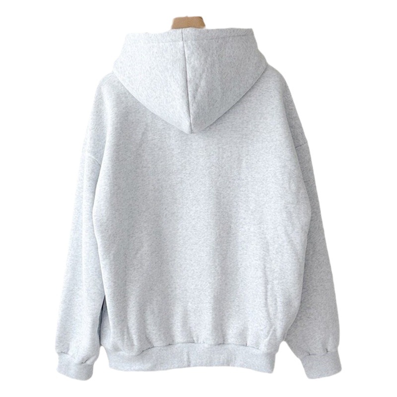 Estilo coreano ins moda invierno nuevo padre-niño desgaste casual carta suelta gran bolsillo de lana suéter con capucha familia desgaste