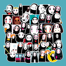 50张动漫卡通无脸男贴纸行李箱个性笔记本电脑滑板车冰箱装饰贴纸