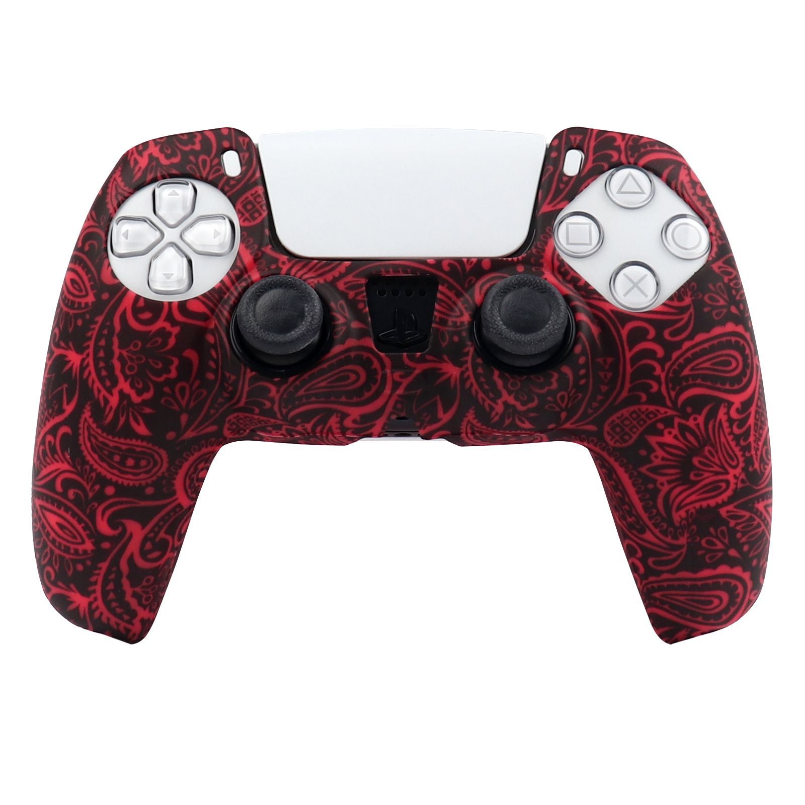 PS5 funda de silicona GamePad funda de silicona camuflaje marca de agua funda protectora aceite spray sensación acuarela caso PS5 Accesorios