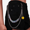 Accessory hip-hop style, pendant, chain, metal universal trousers, European style, punk style
