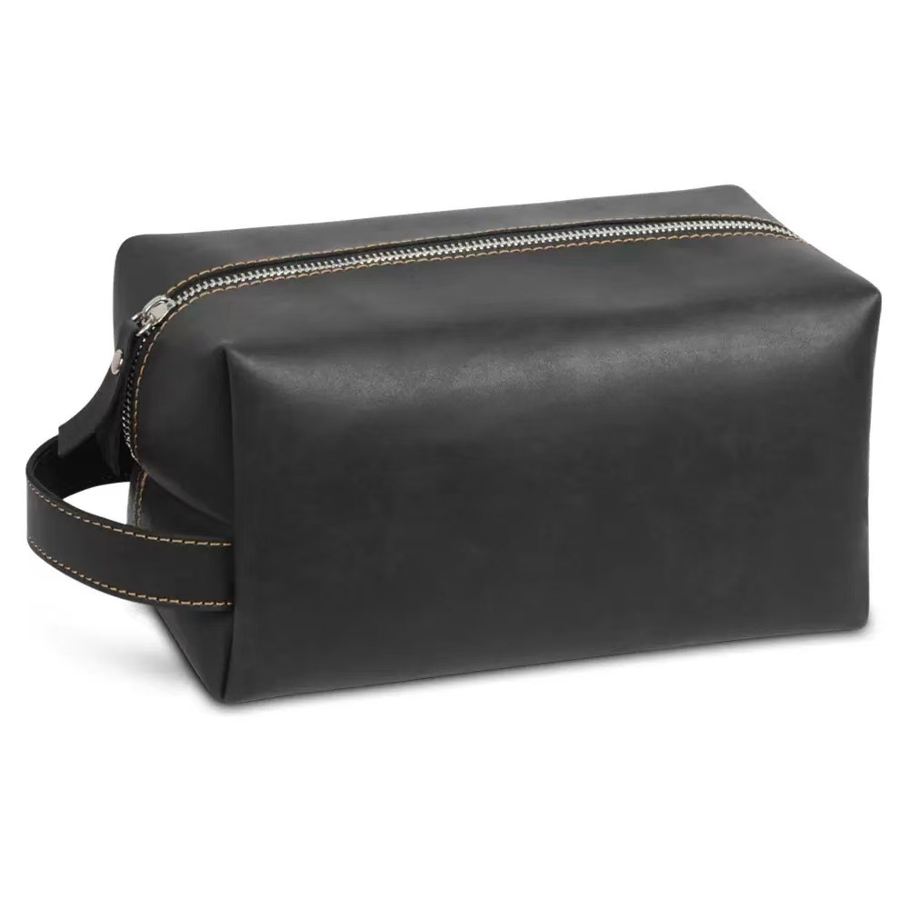 Spot Cross-Border New Retro Toiletry Bag Large Capacity Travel Handbag Simulated Leather Cosmetic Bag Storage Bag Portable