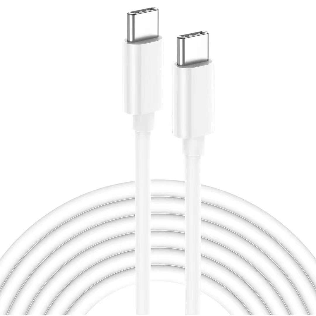 Cross-Border Spot Wholesale Tpe Braided 2m 3A Type-C +Lightning Double C Pd Fast Charging Data Cable