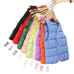 2021秋冬新款童裝兒童羽絨棉馬甲男童女童背心中小童寶寶一件代發