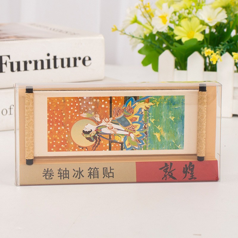 敦煌建筑飞天壁画卷轴冰箱贴文创礼品纪念品磁性工艺品现货批发|undefined