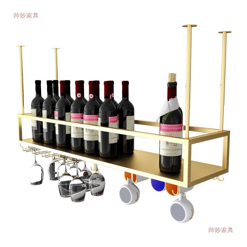 Kbq1 Simple Hanging Red Wine Glass Rack Upside down Home Red Wine Rack Modern Bar Wine Rack Accessible Luxury Wine Hanging