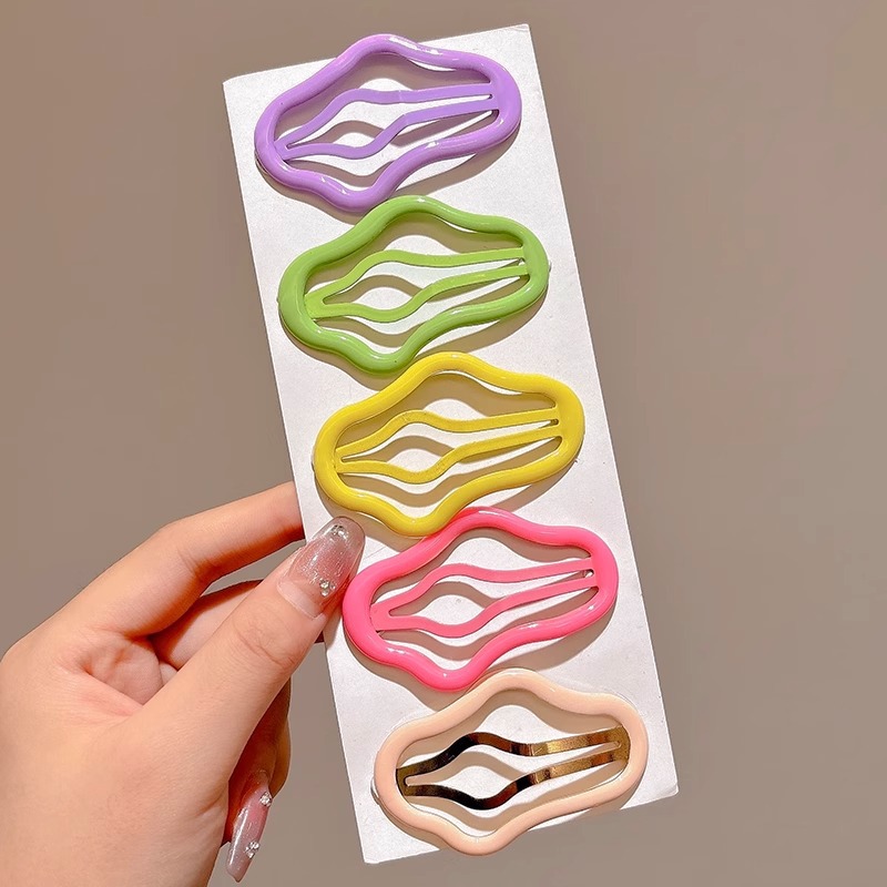 Niños de color gradiente nubes cabello broche hueco broche BB clips lateral clips detrás de la cabeza broche niñas