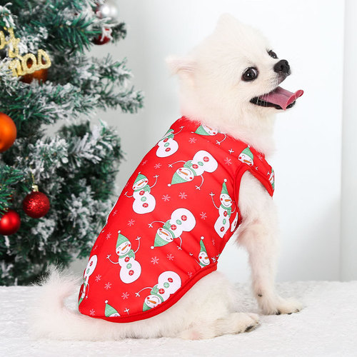 Christmas small and medium dog, cat, pet vest clothing, Teddy, Bichon, moose, elderly supplies, decoration