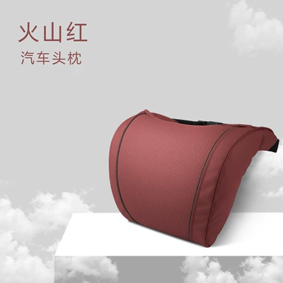 Car Headrest and Neck Pillow Headrest - k-type-napa-headrest-volcanic-red-one-pack